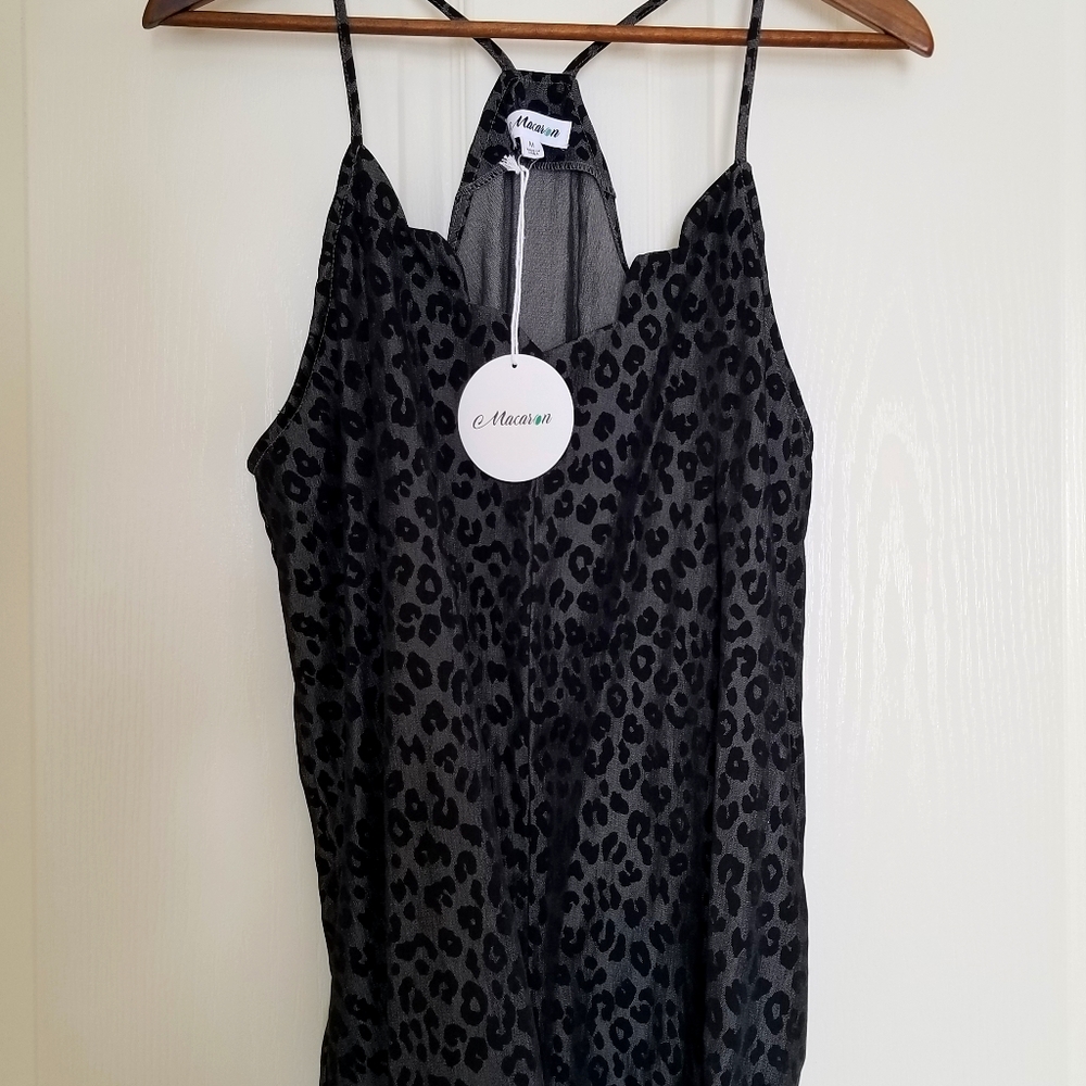 Black Leopard Print Camisole